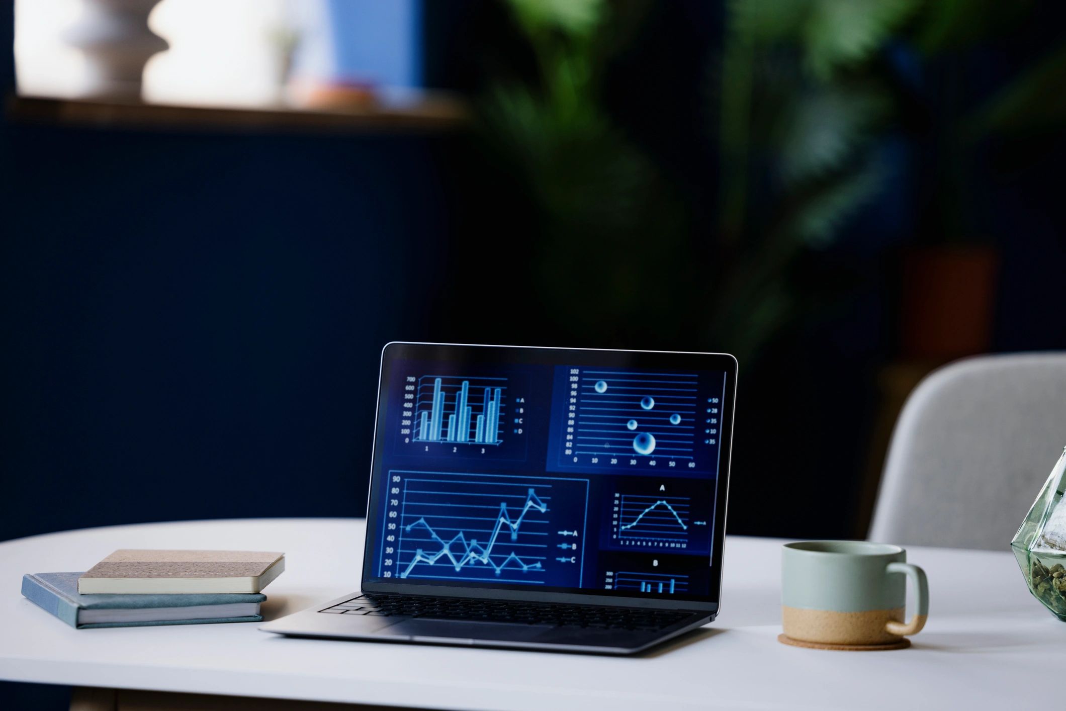 Investment chart on a computer screen