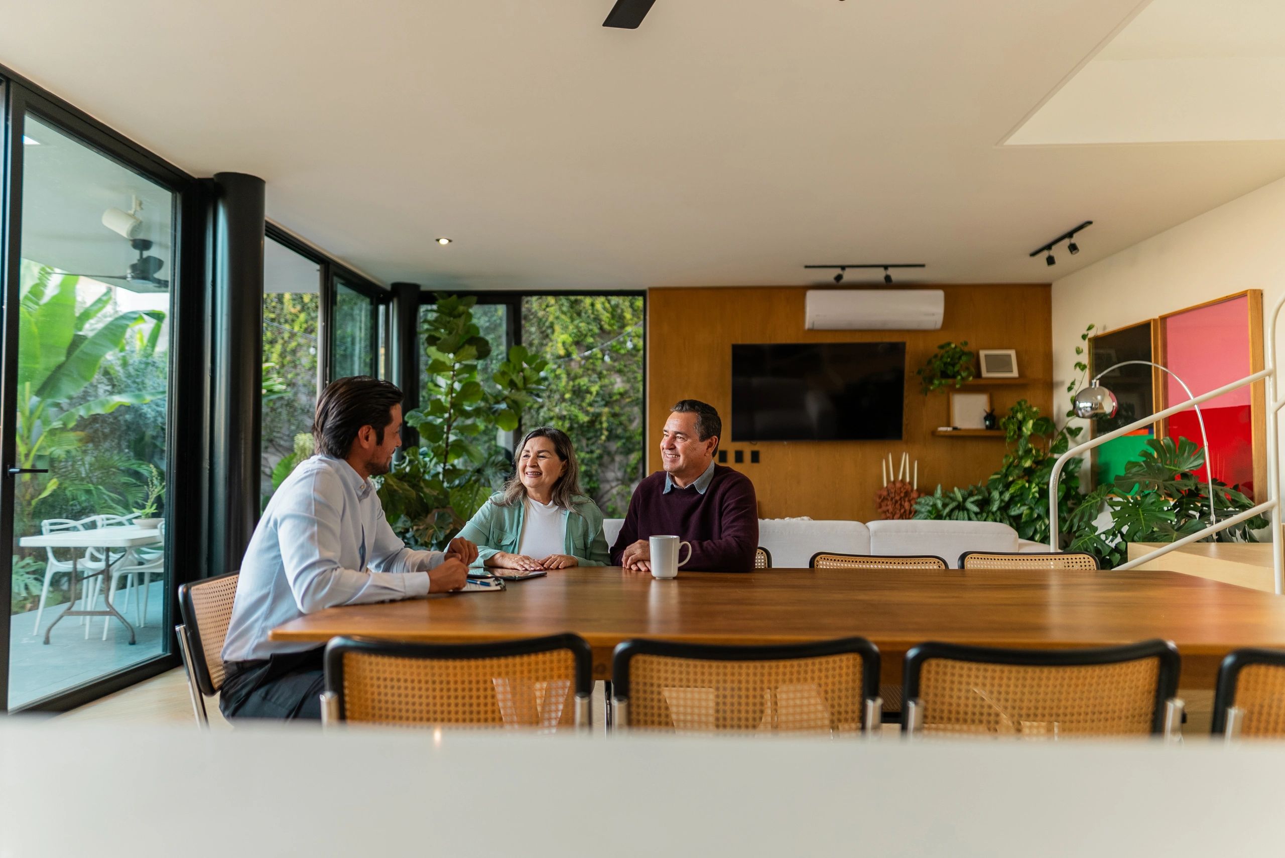 Clients meeting with an advisor