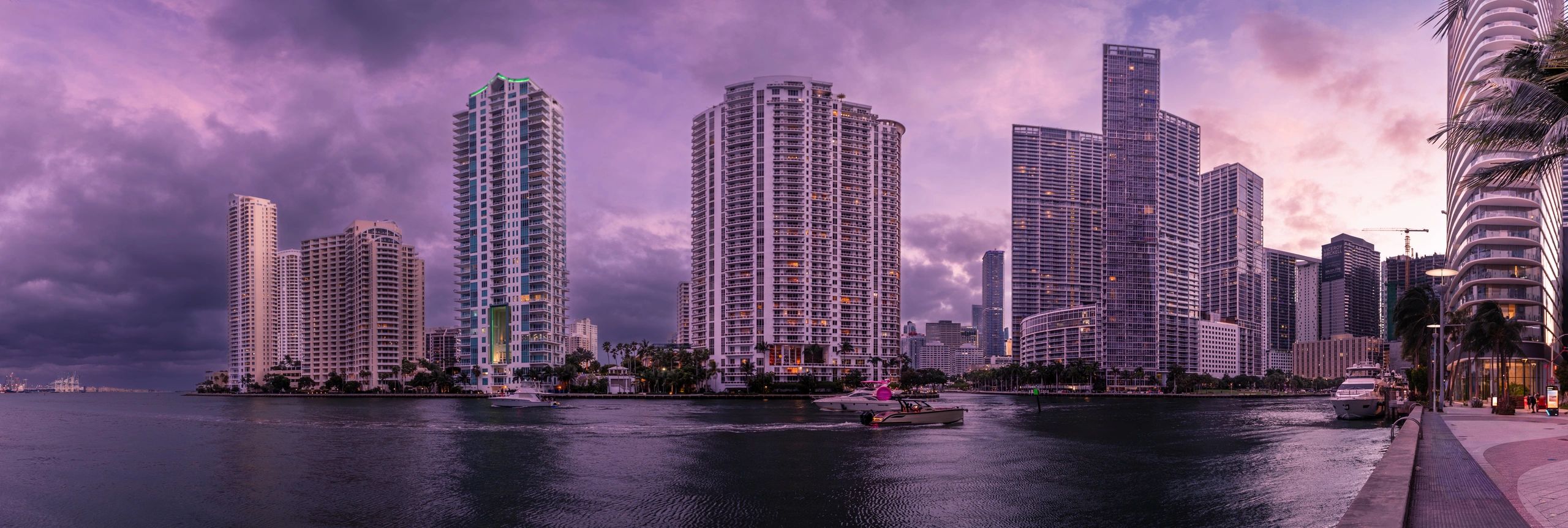 Brickell skyline at sunset in Miami, Florida
